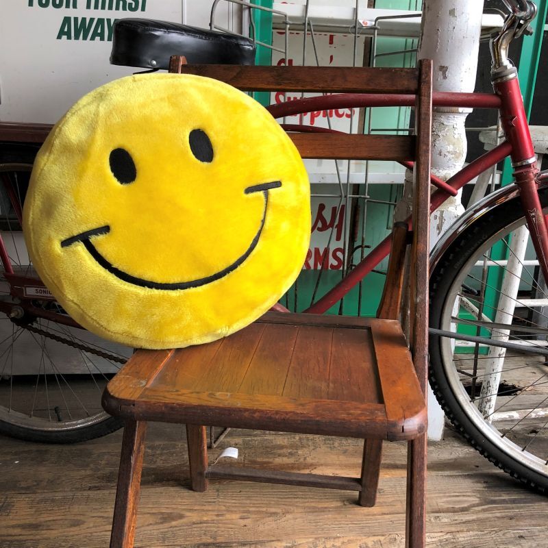 Vintage Happy Face Smiley Smile Plush Pillow Cushion (B965