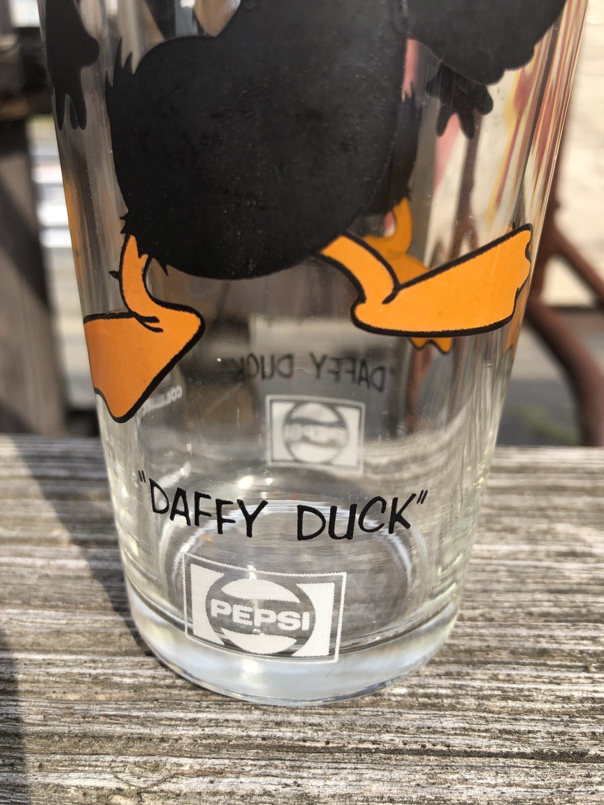 お宝★1970年代PEPSI ライトアップ　看板　ファウンテントッパーアメトイ 70s Vintage Pepsi Glass Daffy Duck (R788) - 2000toys Antique