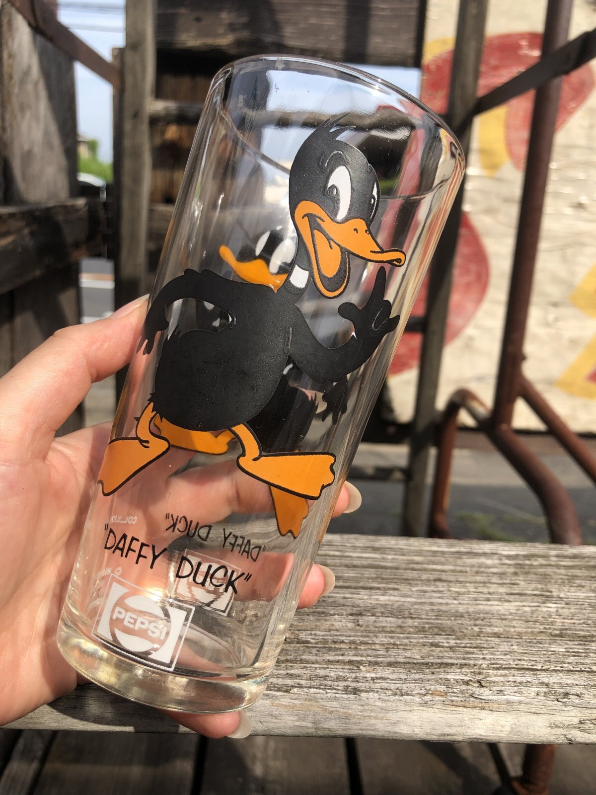 70s Vintage Pepsi Glass Daffy Duck (R788) - 2000toys Antique
